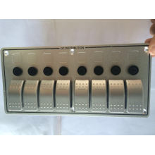 7 Gang 12V 24V com disjuntores de alumínio LED Rocker Switch Panel